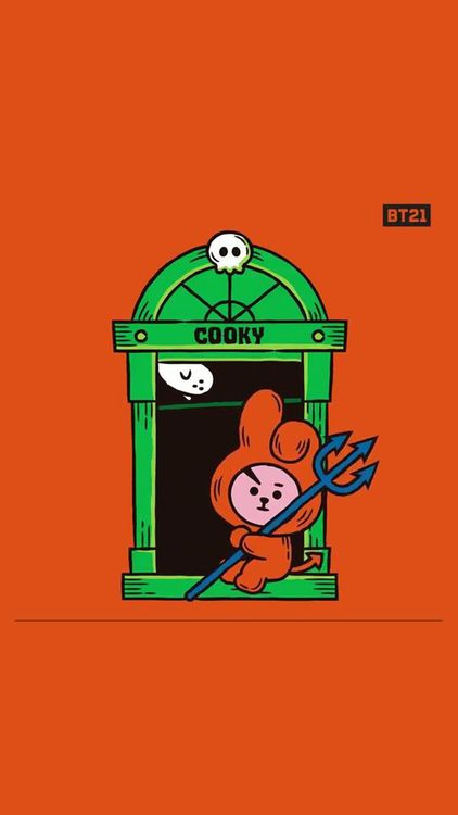 BT21 Halloween21 hd background